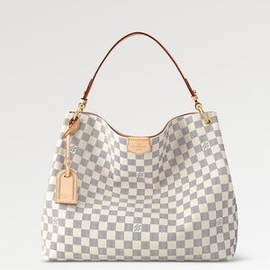 Louis Vuitton Graceful MM Damier Azur with rose ballerina interior